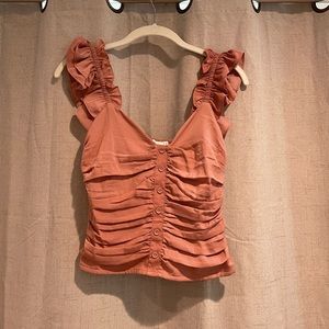 ASTR peach satin top